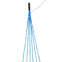 7' 120-Light Teal Fuzzy Multi-Strand With Teal LED Cascade Light