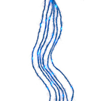 7' 120-Light Teal Fuzzy Multi-Strand With Teal LED Cascade Light