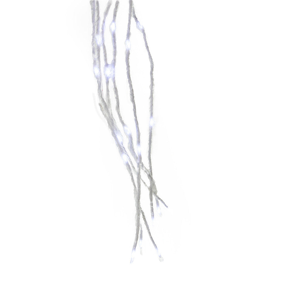 7' 120-Light White Fuzzy Multi-Strand With Cool White LED Lights
