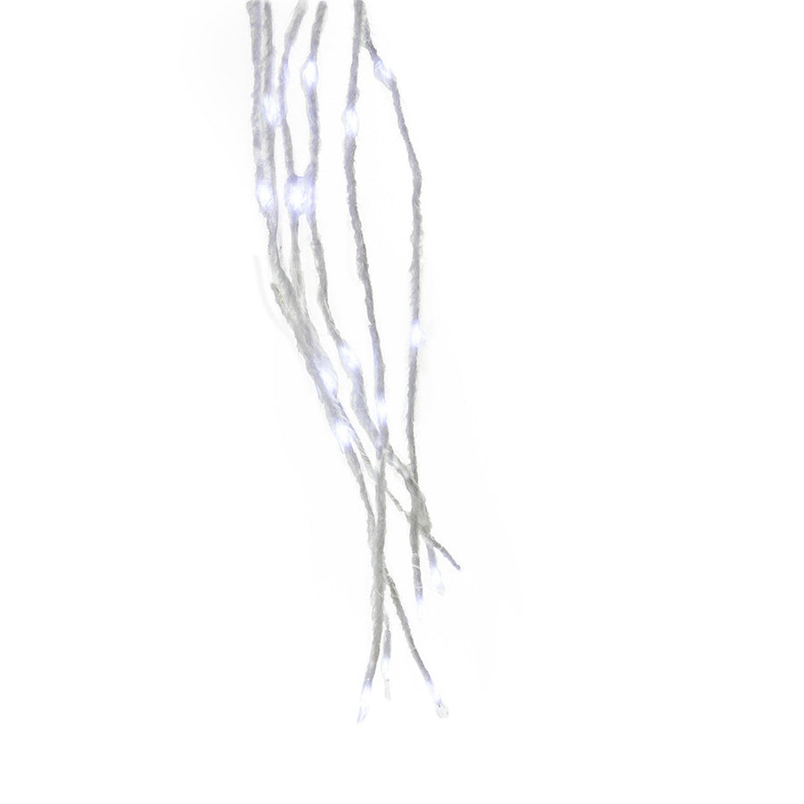 7' 120-Light White Fuzzy Multi-Strand With Cool White LED Lights