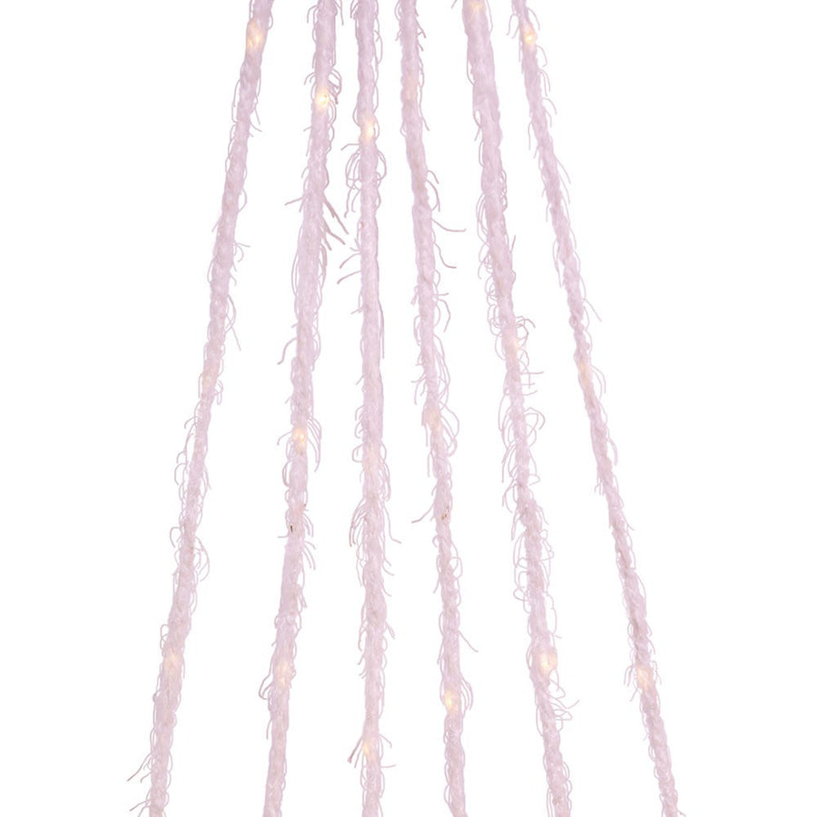 7' 120-Light White Fuzzy Multi-Strand With Warm White LED Cascade Light