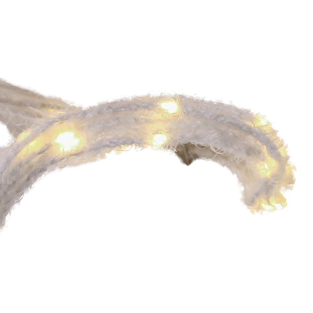 7' 120-Light White Fuzzy Multi-Strand With Warm White LED Cascade Light