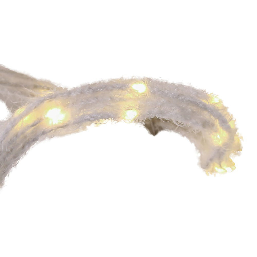 7' 120-Light White Fuzzy Multi-Strand With Warm White LED Cascade Light