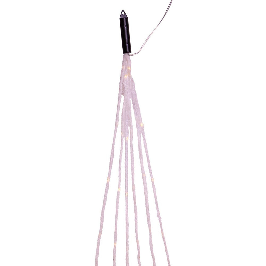 7' 120-Light White Fuzzy Multi-Strand With Warm White LED Cascade Light