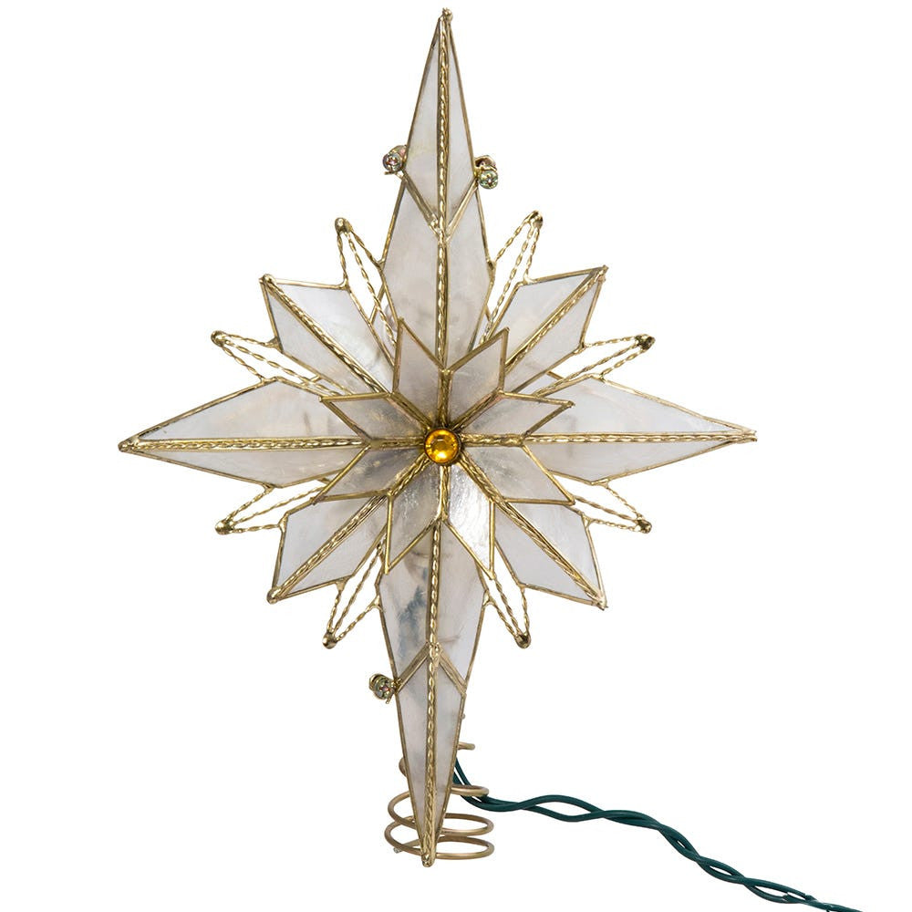 10.5" UL 10L Capiz Bethlehem Star Treetop
