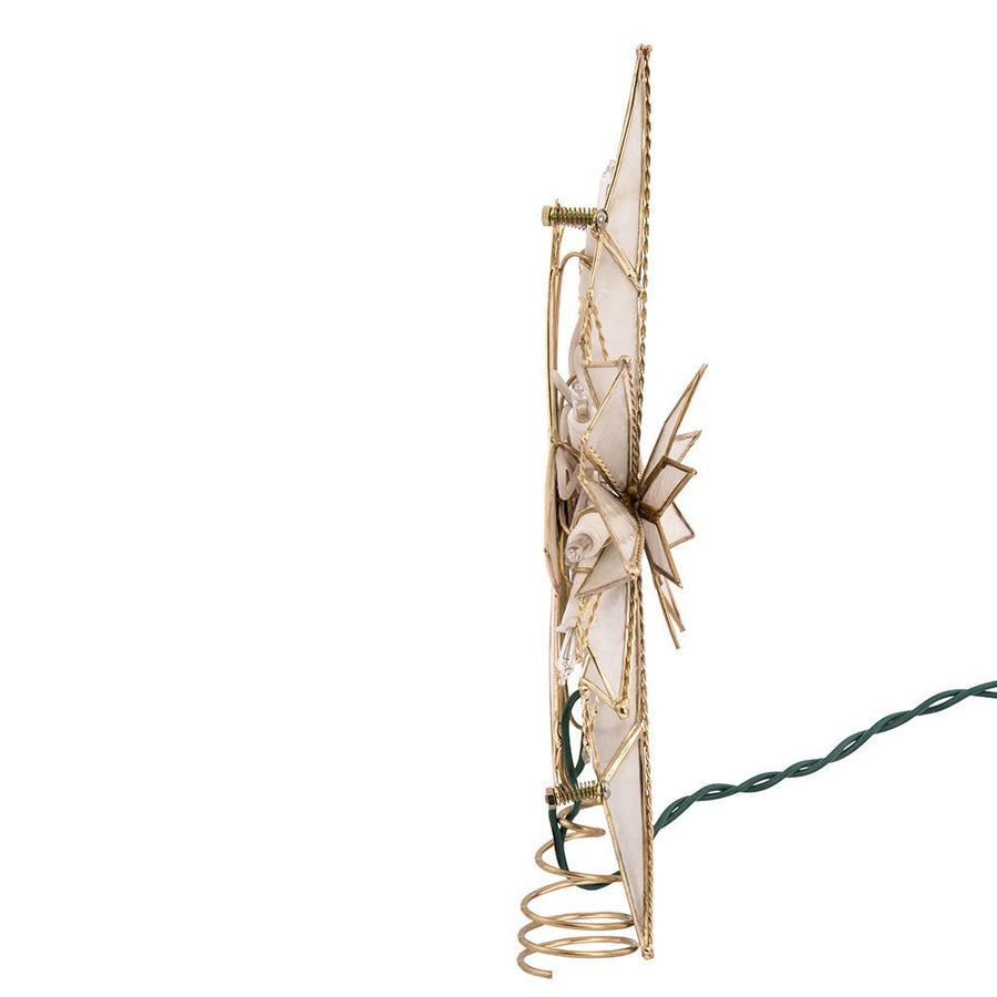 10.5" UL 10L Capiz Bethlehem Star Treetop