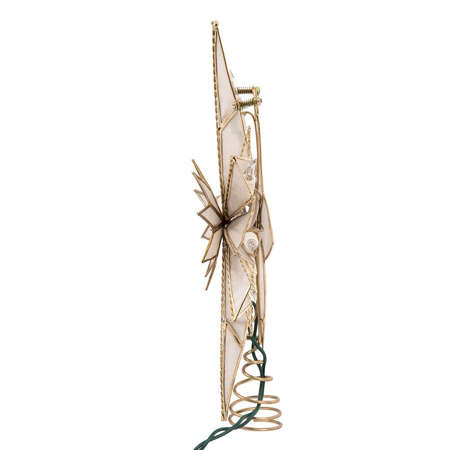 10.5" UL 10L Capiz Bethlehem Star Treetop