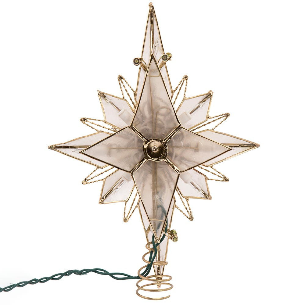 10.5" UL 10L Capiz Bethlehem Star Treetop