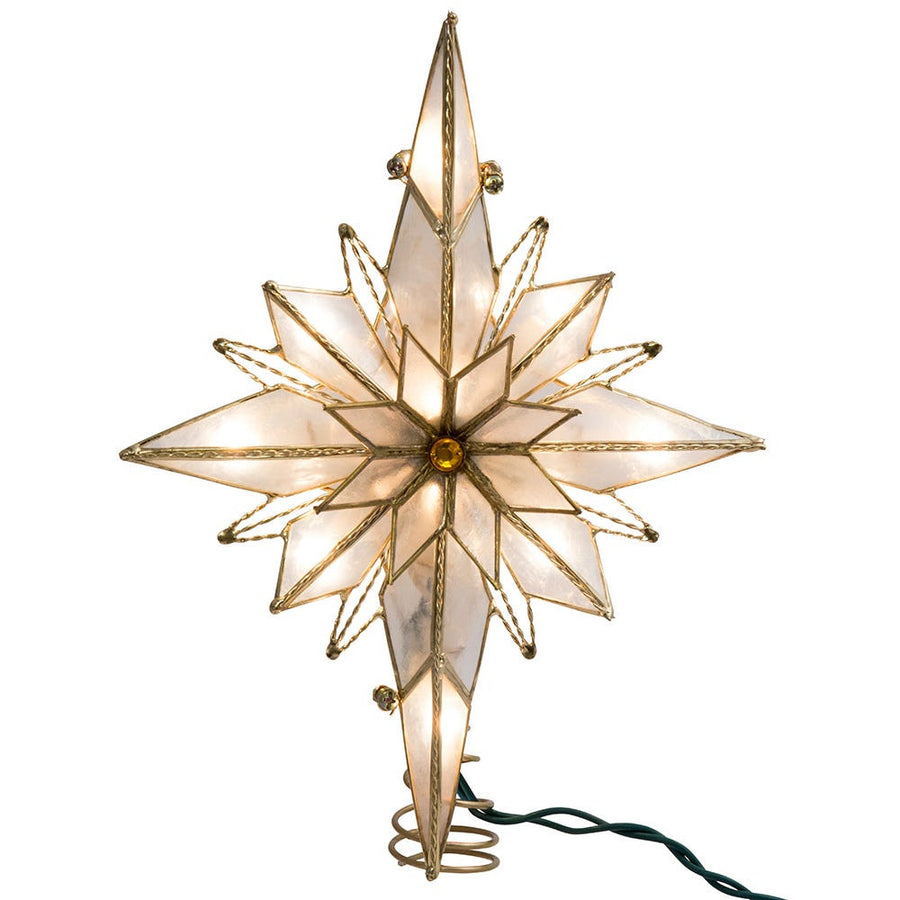10.5" UL 10L Capiz Bethlehem Star Treetop