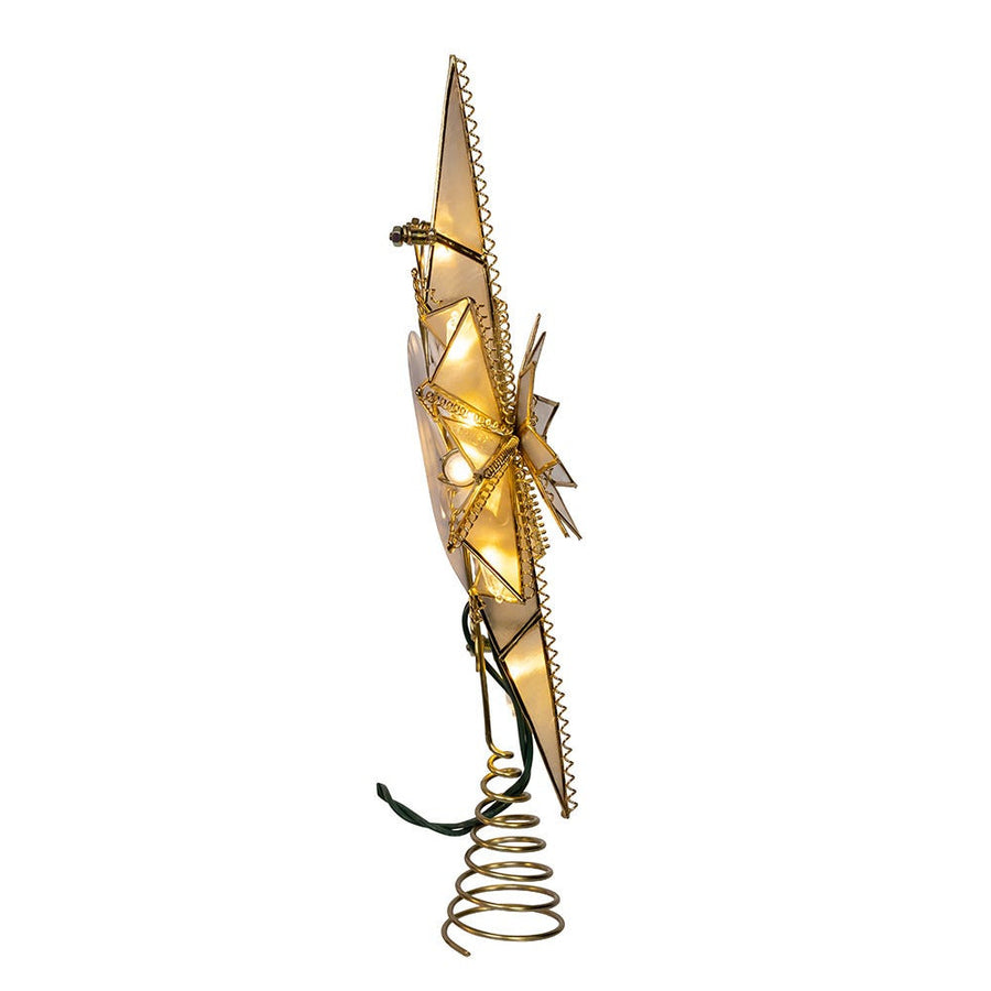 10.5" 10L LED Capiz Bethlehem Star Treetop