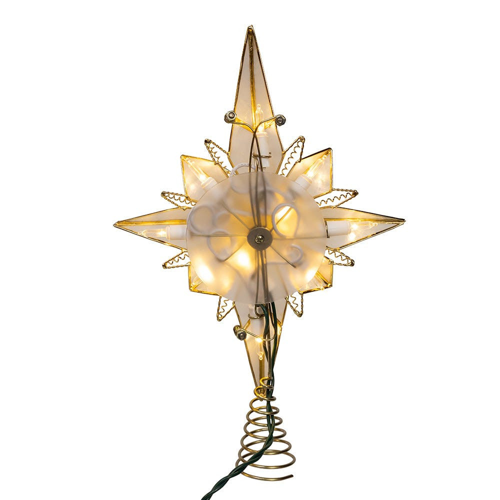 10.5" 10L LED Capiz Bethlehem Star Treetop