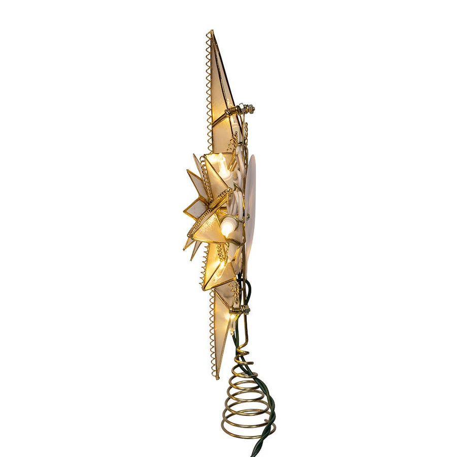 10.5" 10L LED Capiz Bethlehem Star Treetop