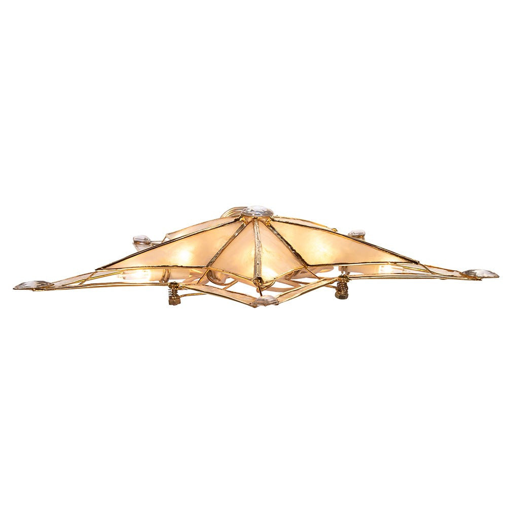 10" UL 10L 5-Point Star With Smoke Capiz Treetop