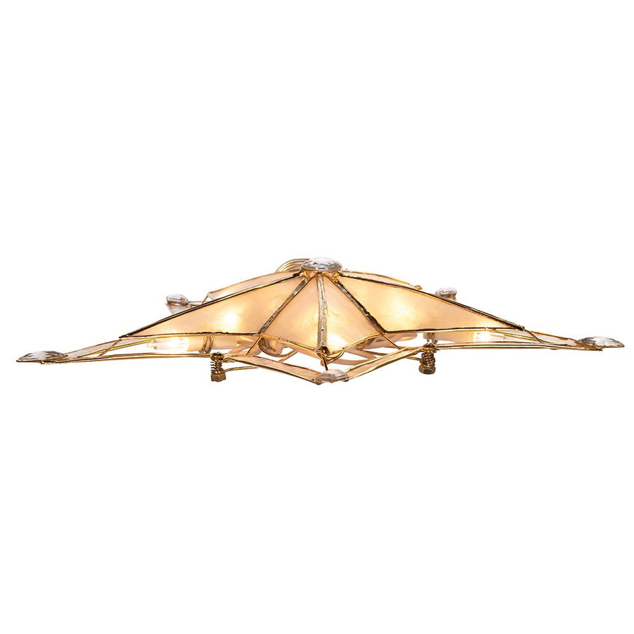10" UL 10L 5-Point Star With Smoke Capiz Treetop