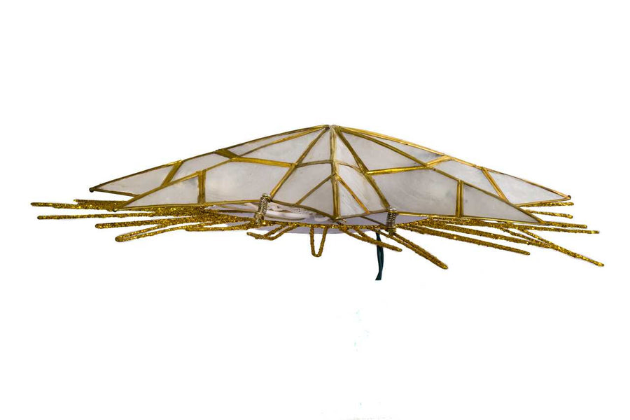 14" UL 10L Capiz Natural Star Treetop
