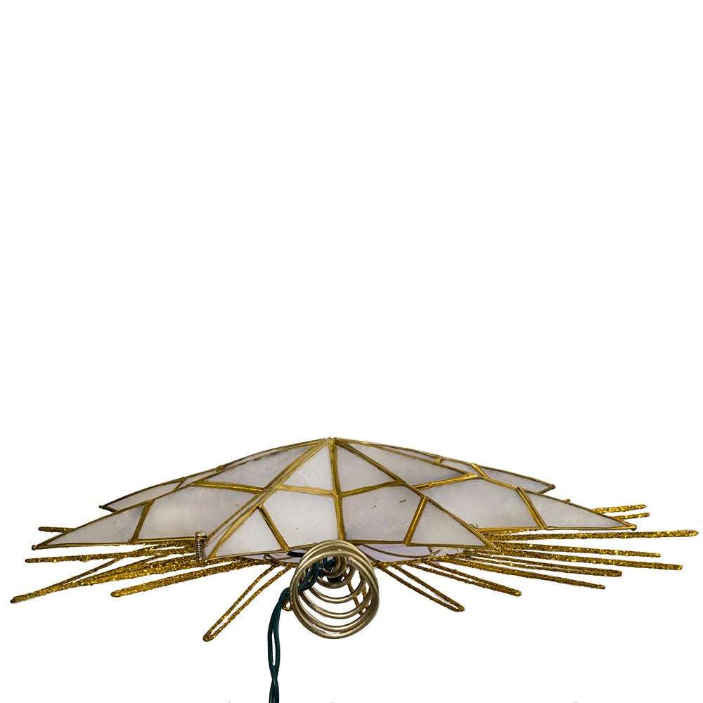 14" UL 10L Capiz Natural Star Treetop