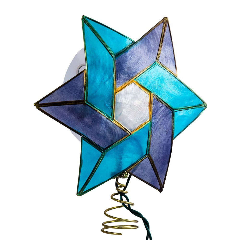 8.5" UL 10L Capiz Star Of David Treetop