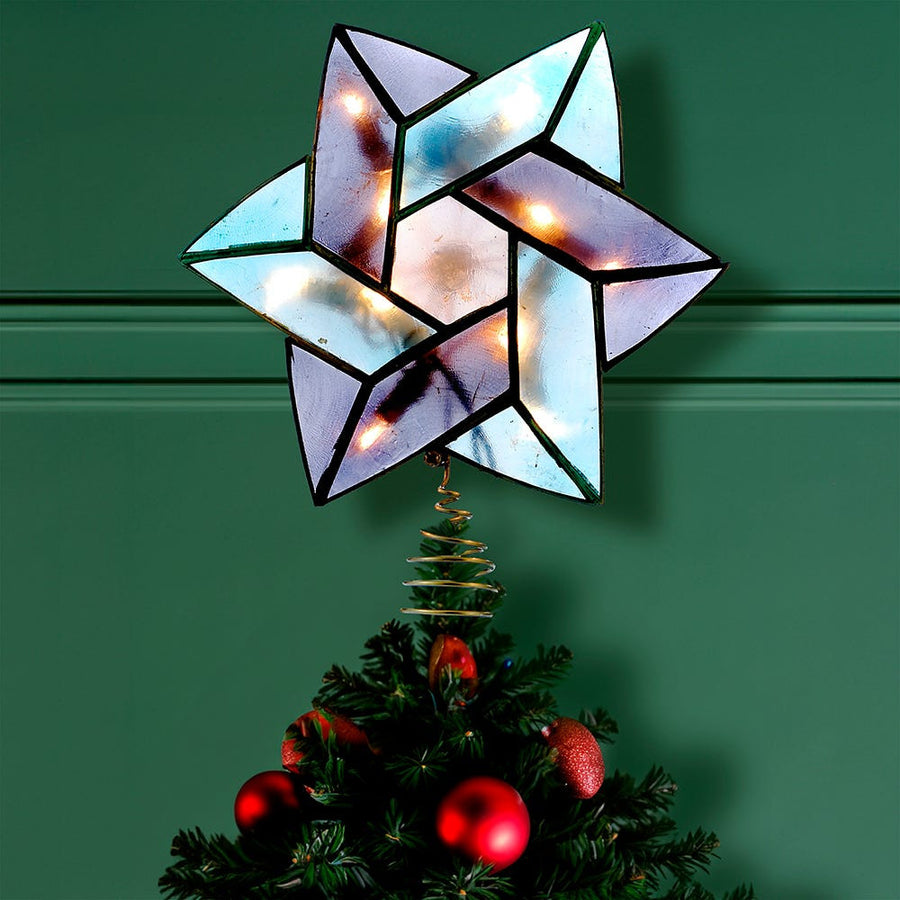 8.5" UL 10L Capiz Star Of David Treetop