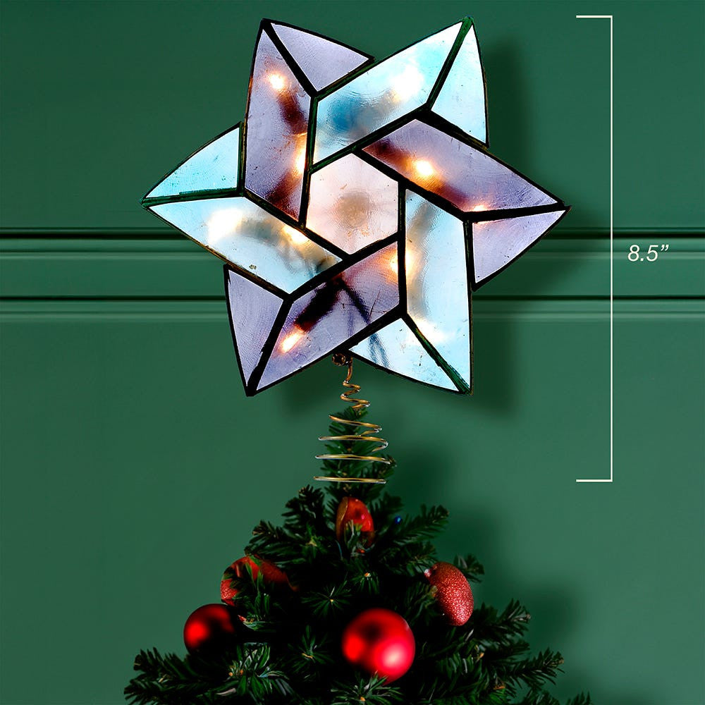 8.5" UL 10L Capiz Star Of David Treetop