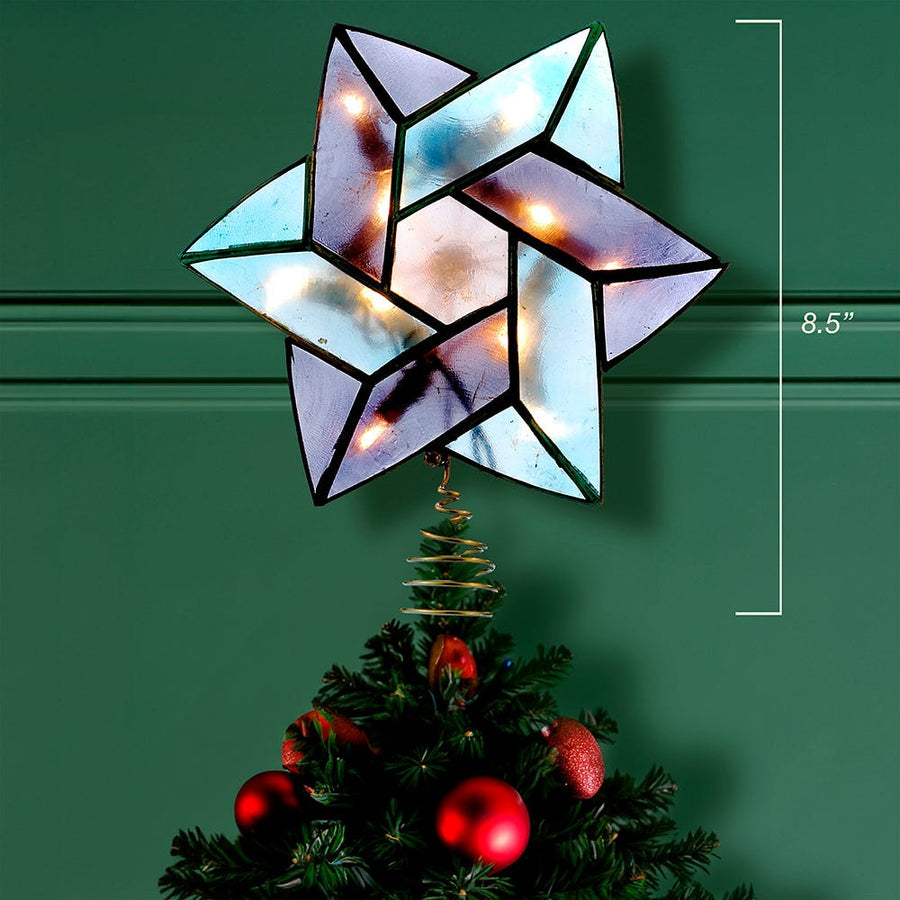 8.5" UL 10L Capiz Star Of David Treetop