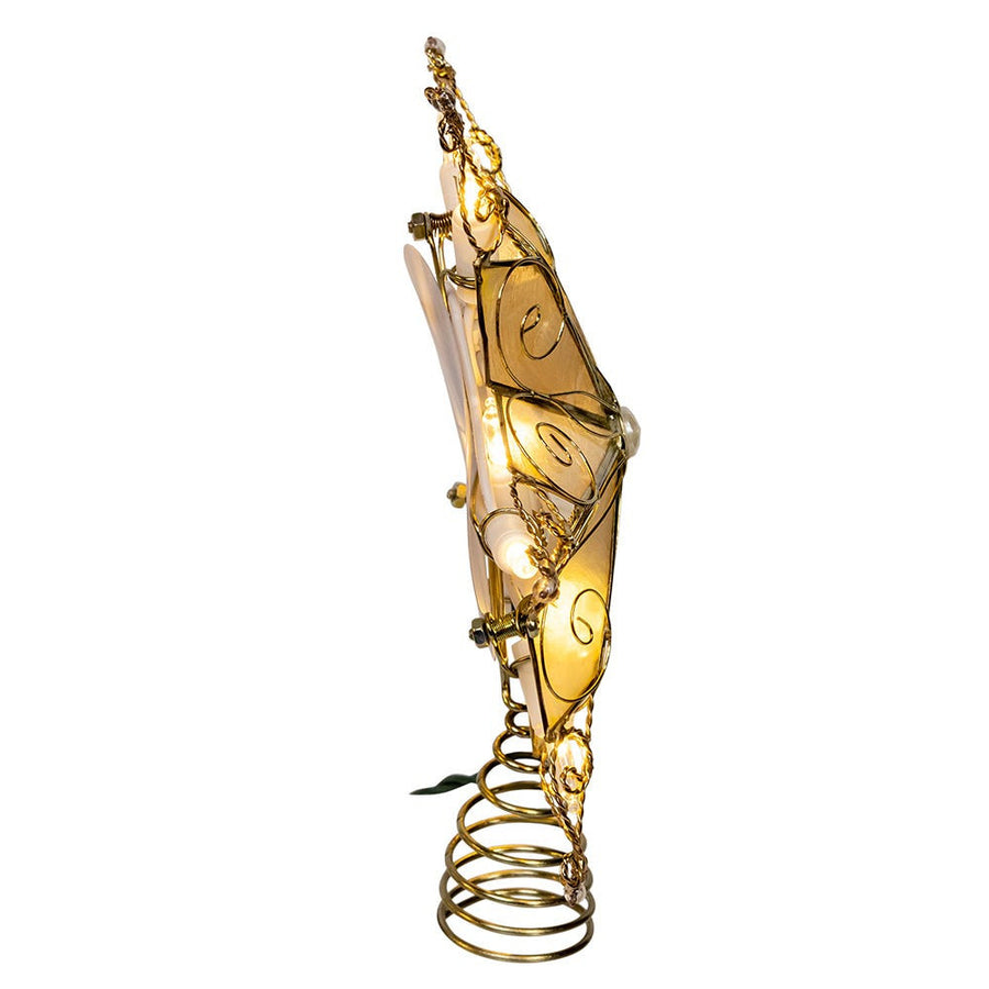 9.6" 10L LED Star With Twisted Scroll Accents Treetop