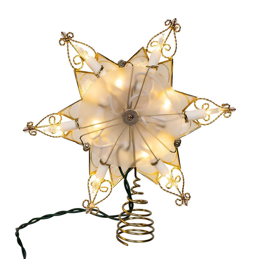 9.6" 10L LED Star With Twisted Scroll Accents Treetop