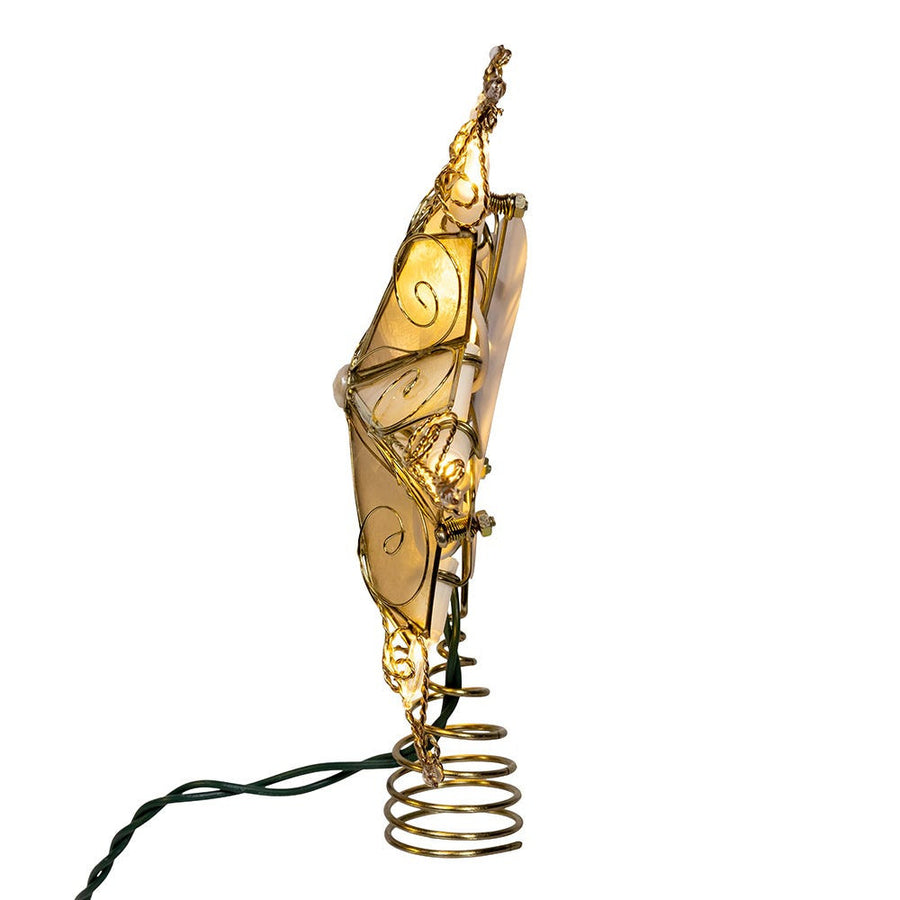 9.6" 10L LED Star With Twisted Scroll Accents Treetop
