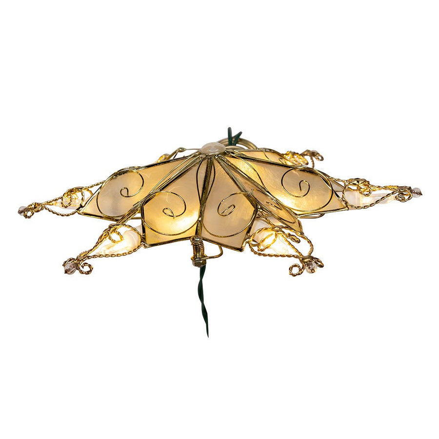 9.6" 10L LED Star With Twisted Scroll Accents Treetop