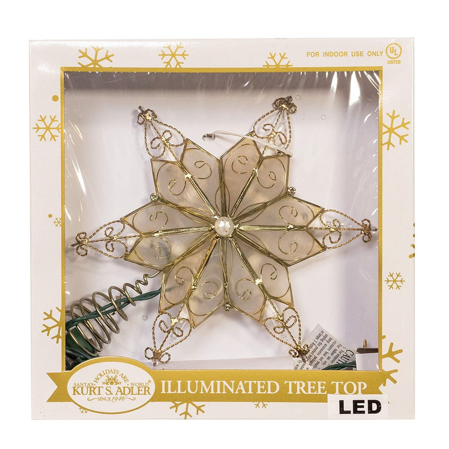 9.6" 10L LED Star With Twisted Scroll Accents Treetop
