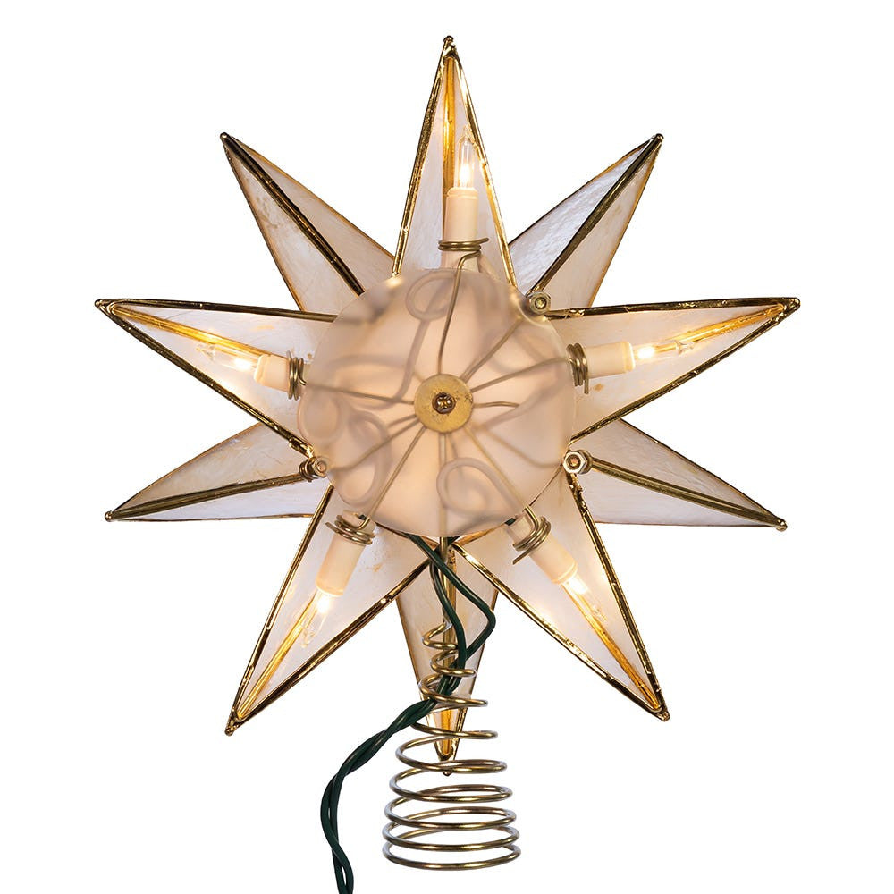 8.25" UL 10L Capiz Gold Star Treetop
