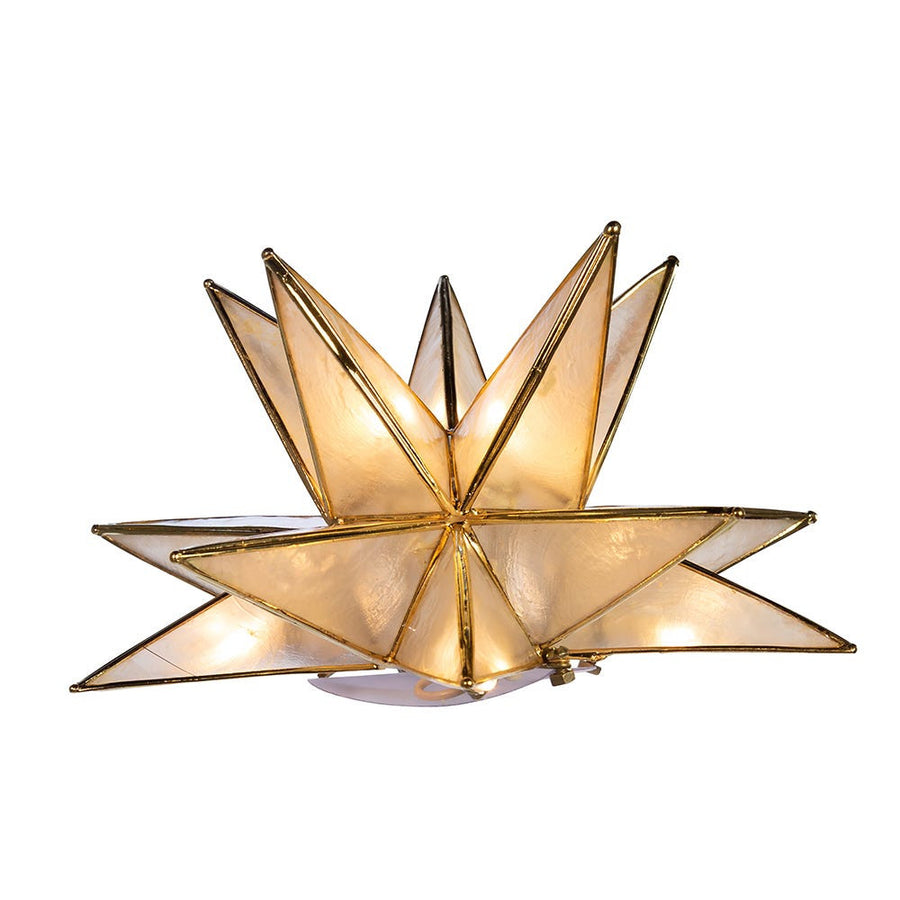 8.25" UL 10L Capiz Gold Star Treetop