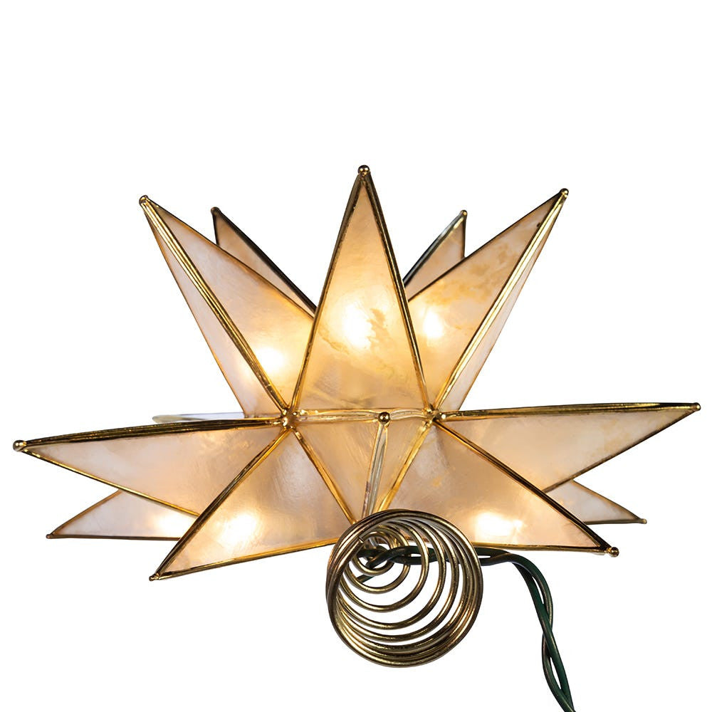 8.25" UL 10L Capiz Gold Star Treetop