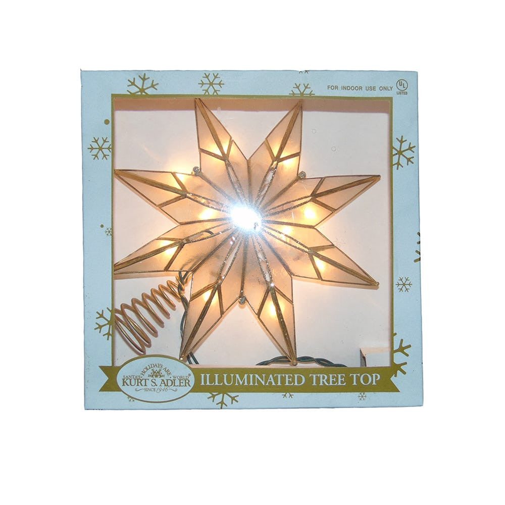 9" UL 10L Capiz Gold Star Treetop
