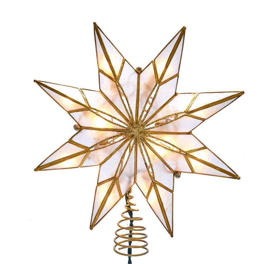 9" UL 10L Capiz Gold Star Treetop
