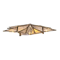 UL 10L LED 12-Point Brass Plated Capiz Star With Gem Center Treetop