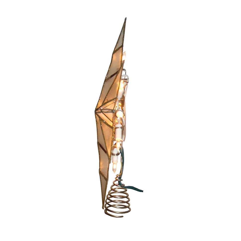 11.4" UL 10L Capiz Gold Star Treetop