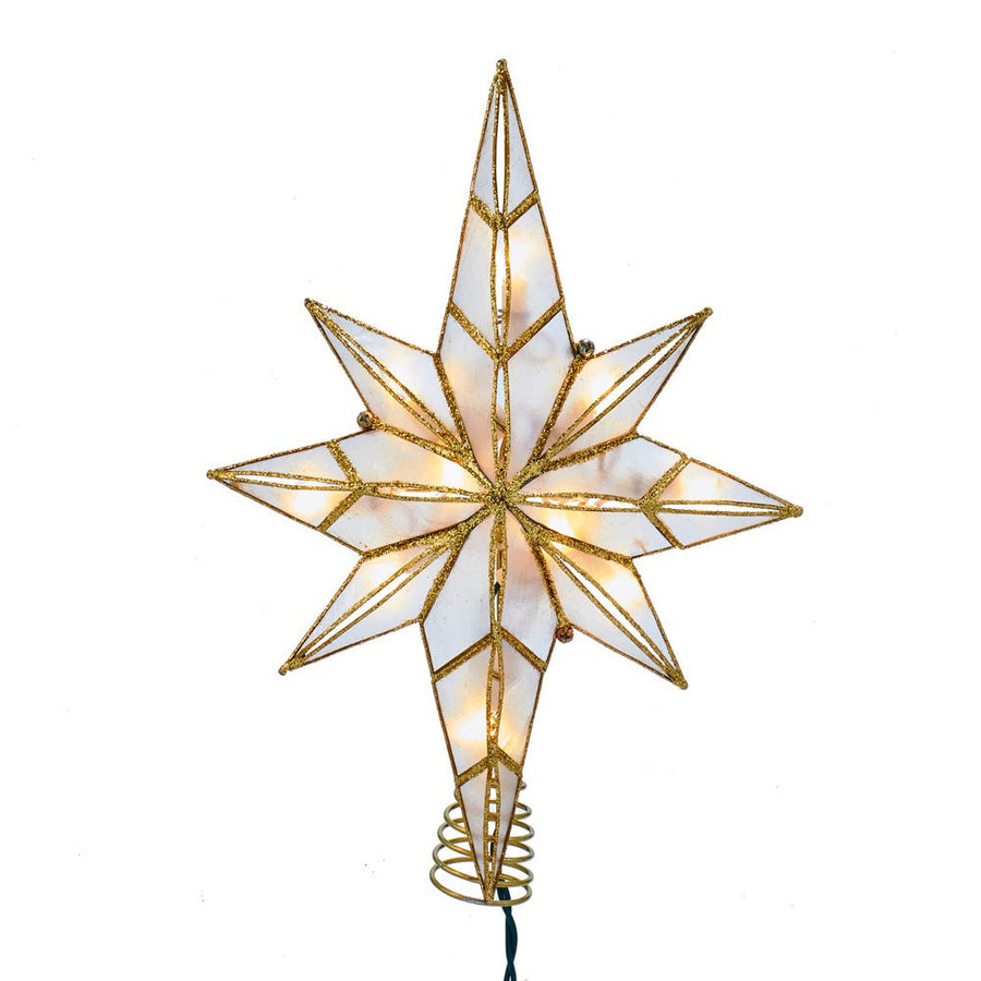 11.4" UL 10L Capiz Gold Star Treetop