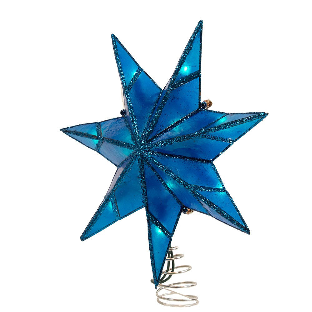 9.45" UL 10L Capiz Blue Star Treetop