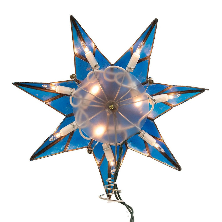 9.45" UL 10L Capiz Blue Star Treetop