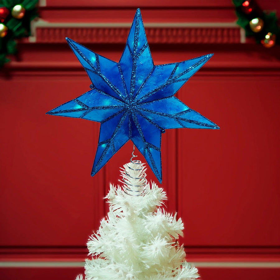 9.45" UL 10L Capiz Blue Star Treetop