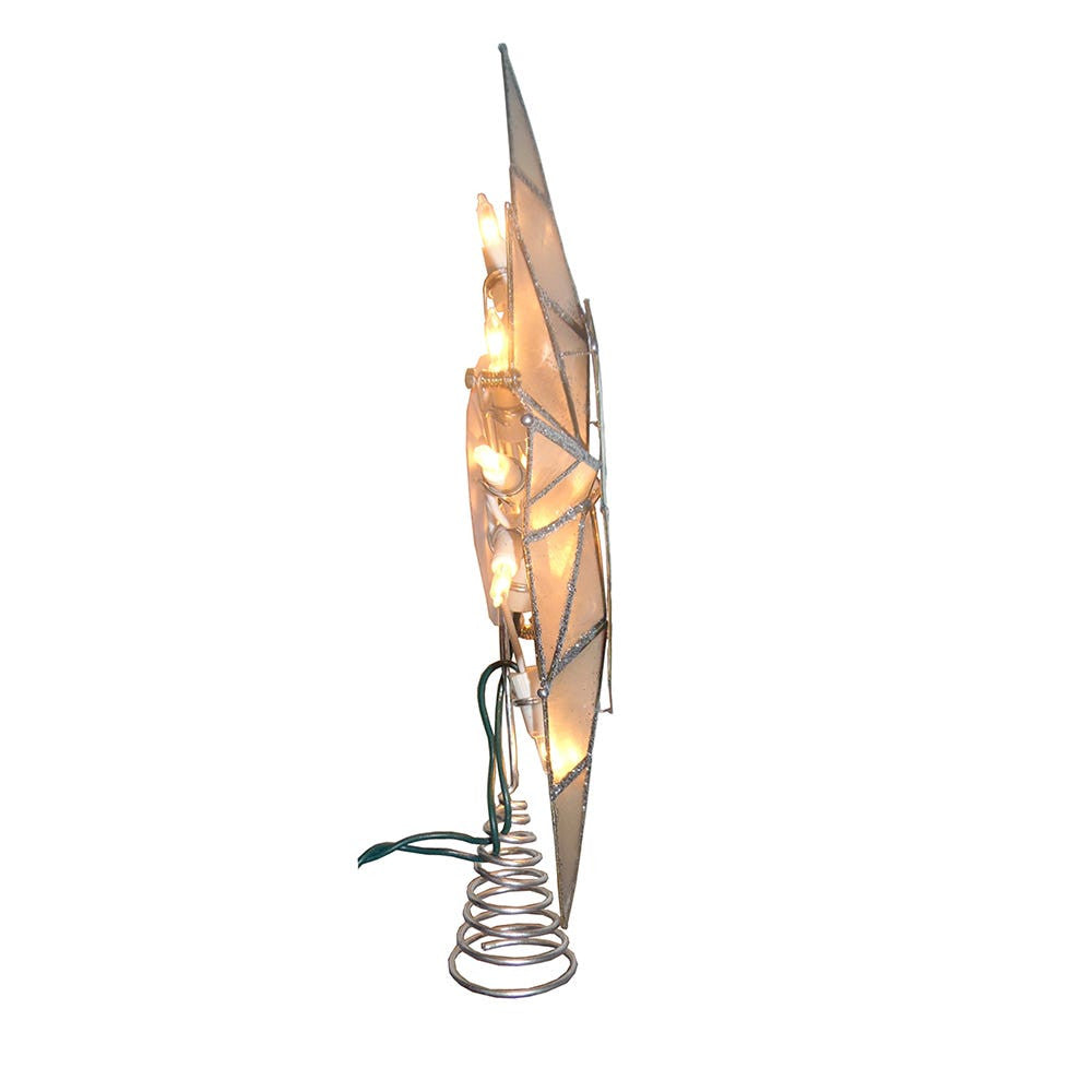 11.4" UL 10L Capiz Bethlehem Star With Seahorse Treetop