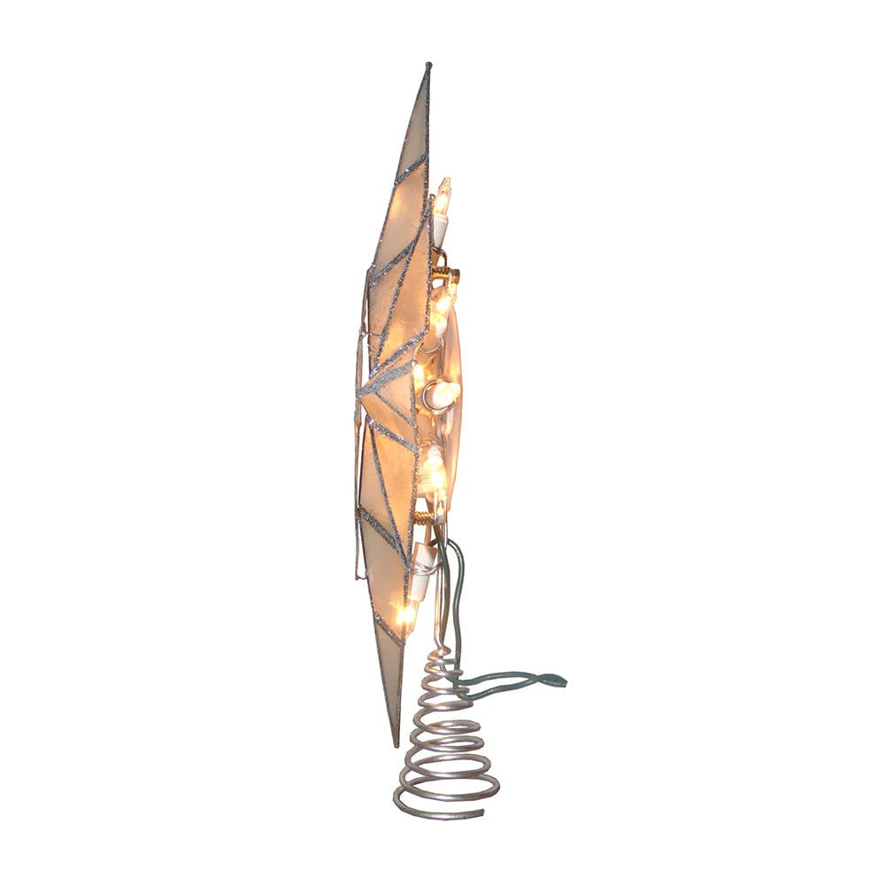 11.4" UL 10L Capiz Bethlehem Star With Seahorse Treetop