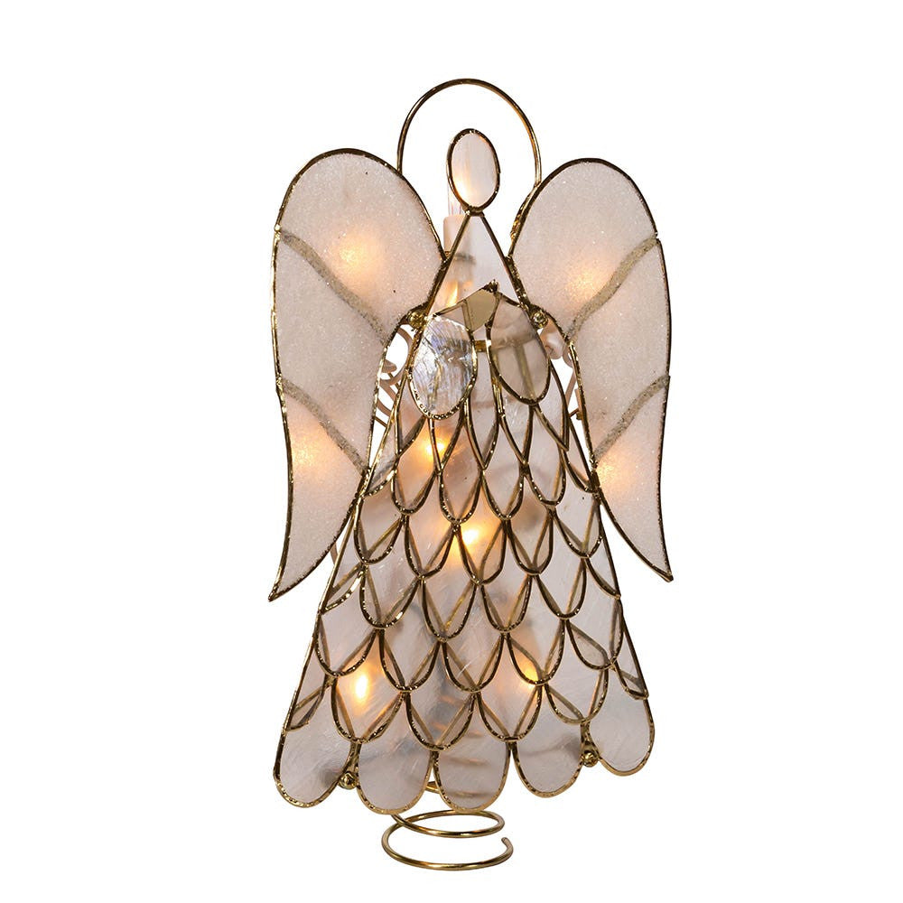 9.5" UL 10L Capiz Angel Treetop