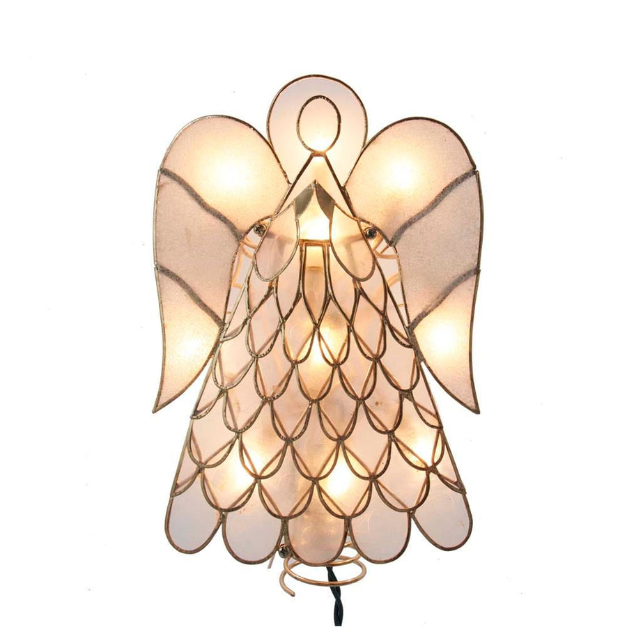 9.5" UL 10L Capiz Angel Treetop