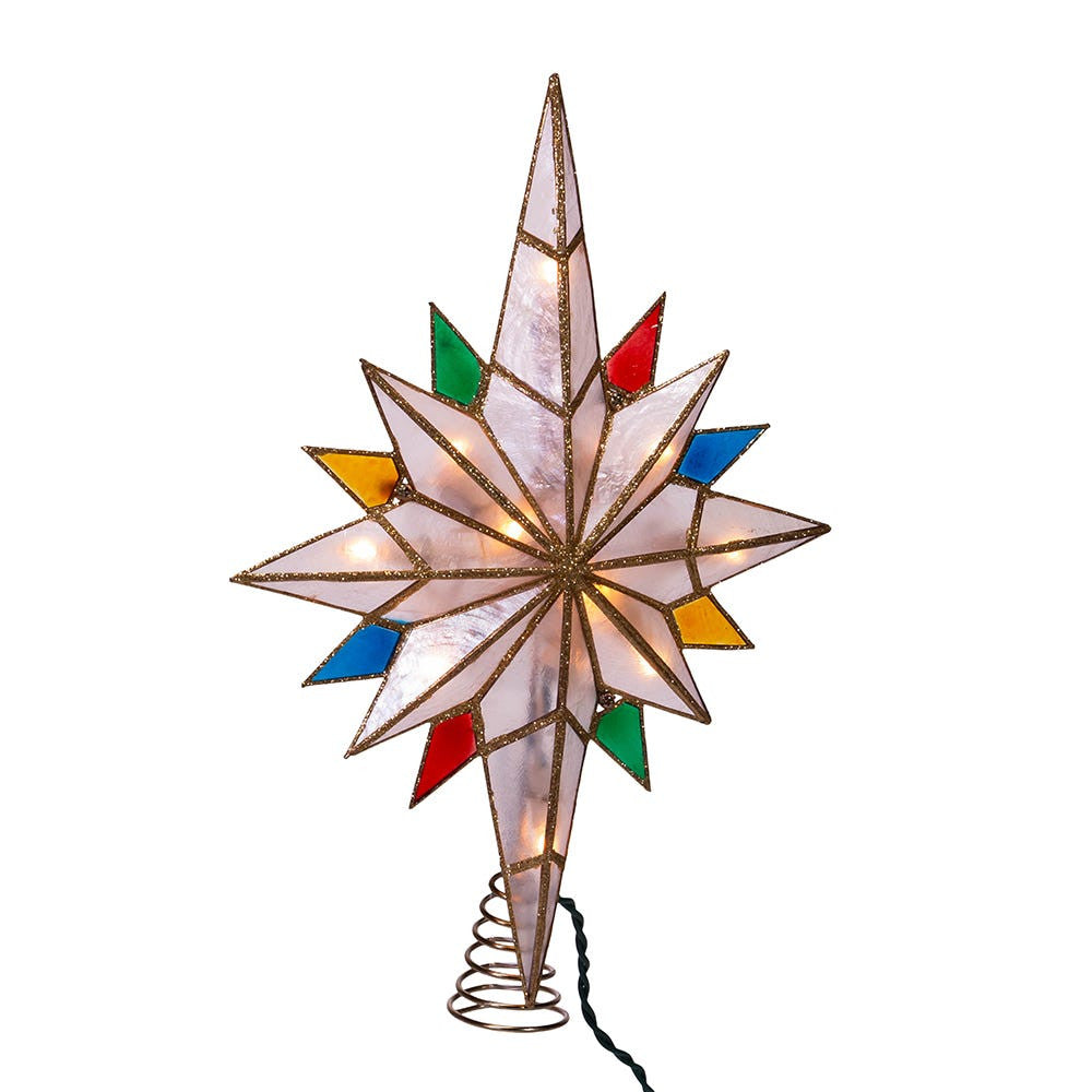 8.5" UL 10L Capiz Bethlehem Star Treetop