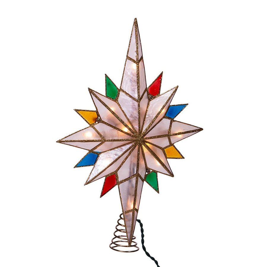 8.5" UL 10L Capiz Bethlehem Star Treetop
