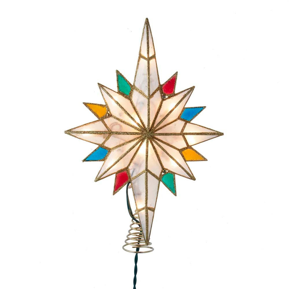8.5" UL 10L Capiz Bethlehem Star Treetop