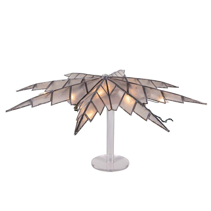 15" UL 10-Light Capiz Silver Star Treetop