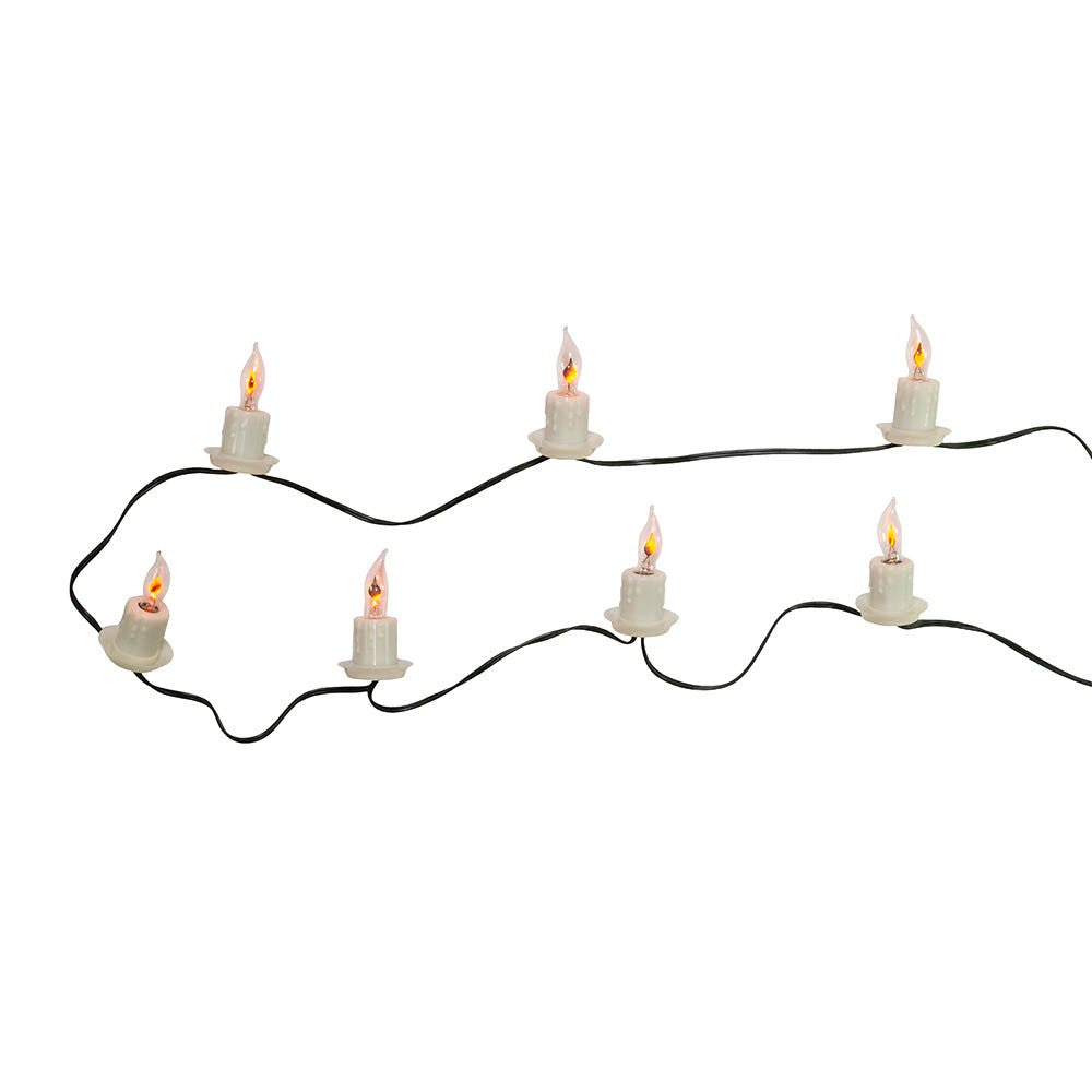 12' UL 7L C7 Flicker Flame Candle Light Set