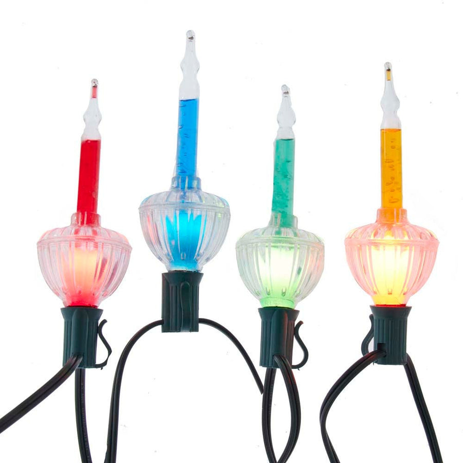 10' UL 7-Light C7 Multicolored Bubble Light Set